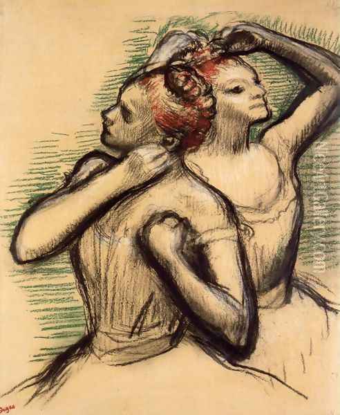 Two Dancers IV Oil Painting - Edgar Degas
