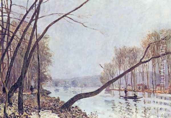 Bank of the Seine in the autumn Oil Painting - Alfred Sisley