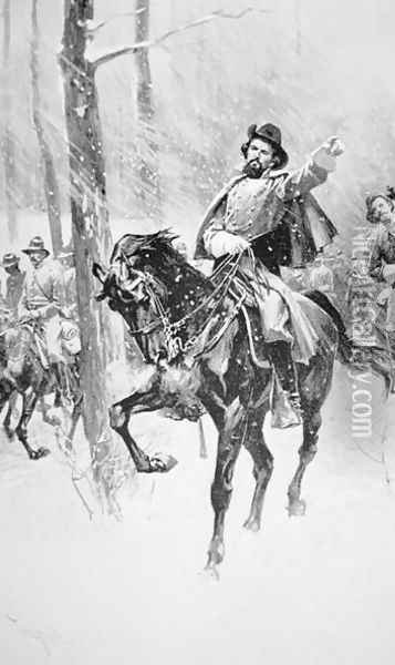 Portrait of General Nathan Bedford Forrest Oil Painting - Thure de Thulstrup