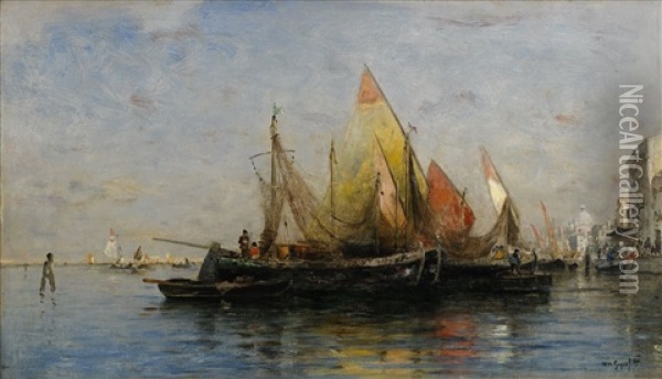 Lagunen I Venedig Oil Painting - Wilhelm von Gegerfelt
