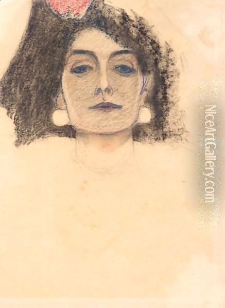 Italienerin (Italian Woman) Oil Painting - Egon Schiele