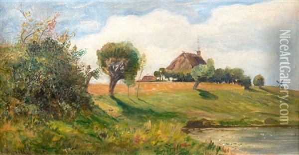 Sommerliche Boddenlandschaft Oil Painting - Franz Bunke