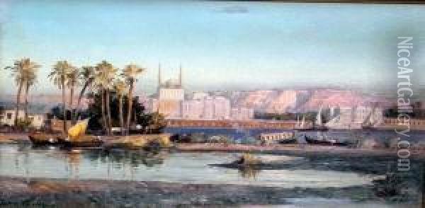 Blick Auf Kairo Oil Painting - John Jnr. Varley