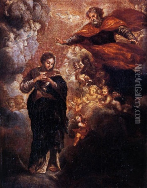 La Inmaculada Oil Painting - Pietro da Cortona