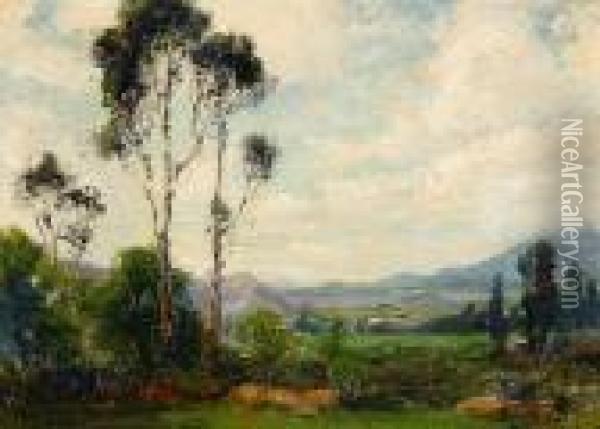 Morning In The Valley, Riverside Oil Painting - Anna Althea Hills