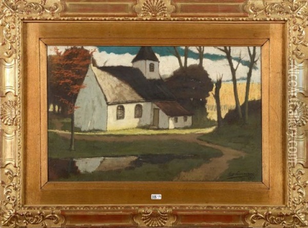 La Chapelle Blanche Oil Painting - Eugene Jules Joseph Laermans