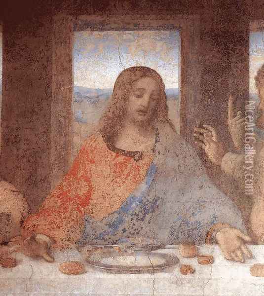 The Last Supper (detail2) Oil Painting - Leonardo Da Vinci