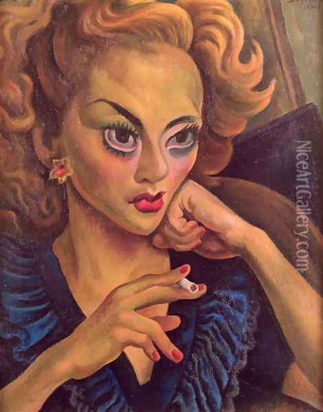 Portrait of an Actress 1948 Oil Painting - Diego Rivera