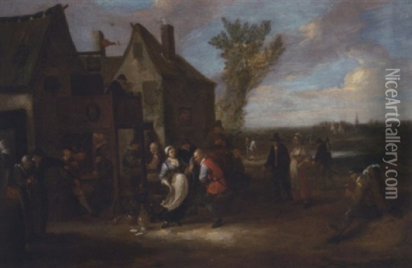A Village Kermesse Oil Painting - Egbert van Heemskerck the Younger