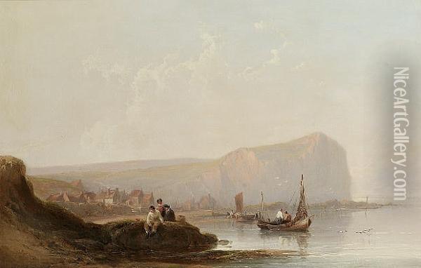 Low Tide, Hastings Oil Painting - John F Tennant