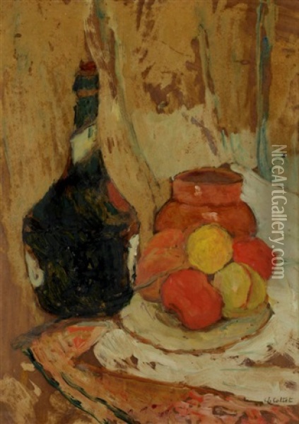 Nature Morte Oil Painting - Charles Cottet