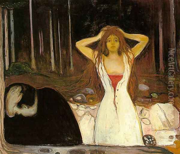 Ashes Oil Painting - Edvard Munch