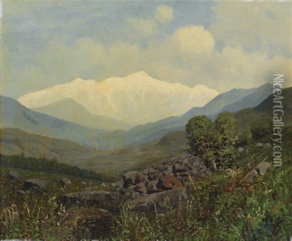 View Of Mt. Washington, From North Conway Oil Painting - Benjamin Champney