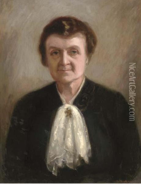 Portrait Of The Artist's Wife Oil Painting - Sydney Adamson