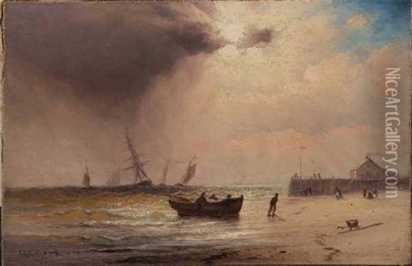 Coastal Scene Oil Painting - Charles Henry Gifford