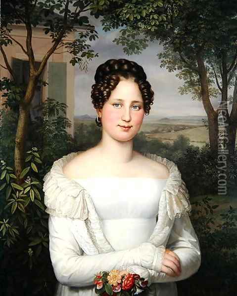 Portrait of Frau Horstmann Oil Painting - August von der Embde