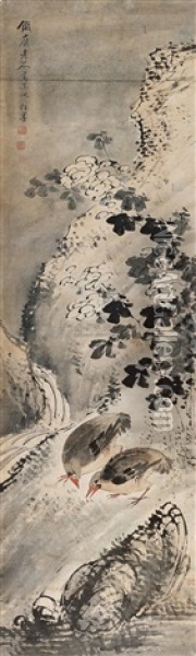 Birds Oil Painting -  Gao Qipei