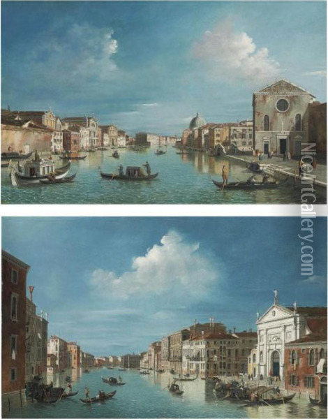 The Grand Canal, Venice Oil Painting - (Giovanni Antonio Canal) Canaletto