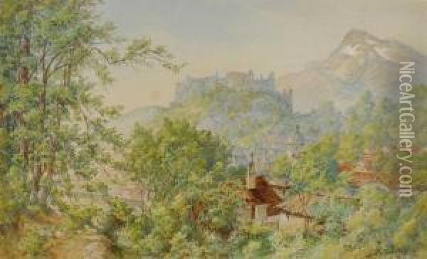Blick Auf Salzburg Oil Painting - Hugo Darnaut