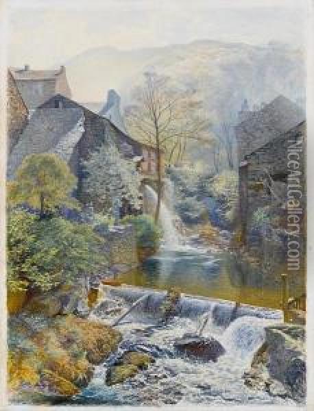 Ambleside Mill Oil Painting - Alfred William Hunt