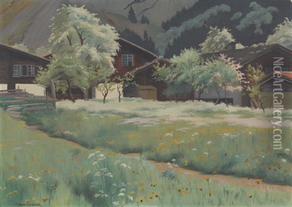 Dorf Im Fruhsommer Oil Painting - Hans Widmer