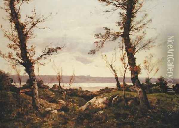 The Estuary Oil Painting - Henri-Joseph Harpignies