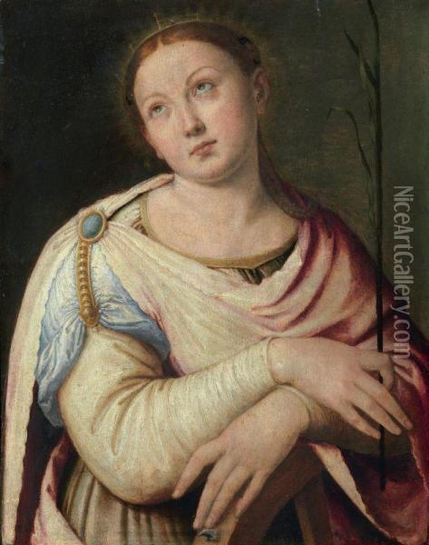 Santa Caterina D'alessandria Oil Painting - Luca Longhi