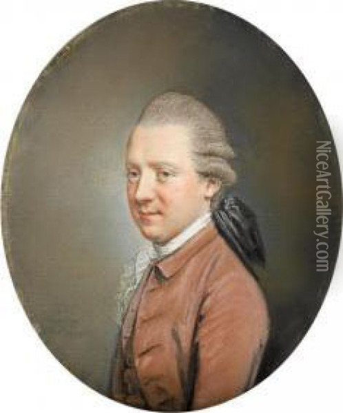 Portrait Of Charles John Crowle Of Fryston Hall, Yorkshire Oil Painting - Hugh Douglas Hamilton