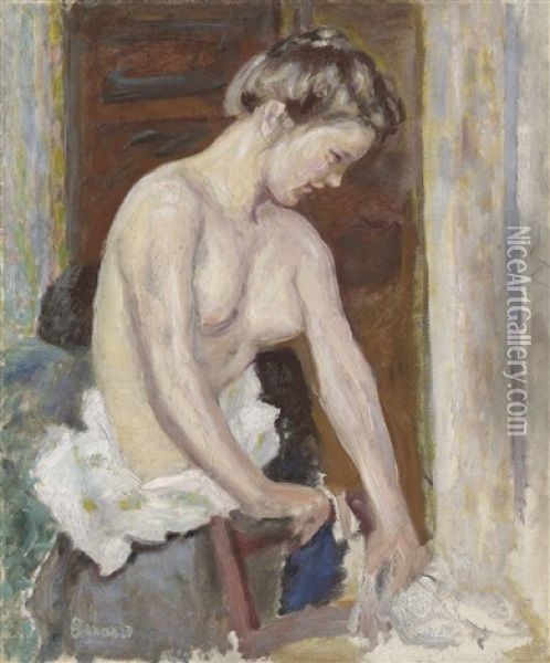 Femme, Torse Nu Oil Painting - Pierre Bonnard