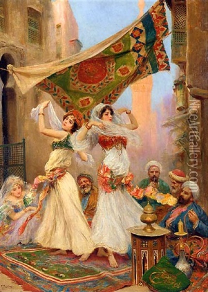 The Harem Dancers Oil Painting - Fabio Fabbi