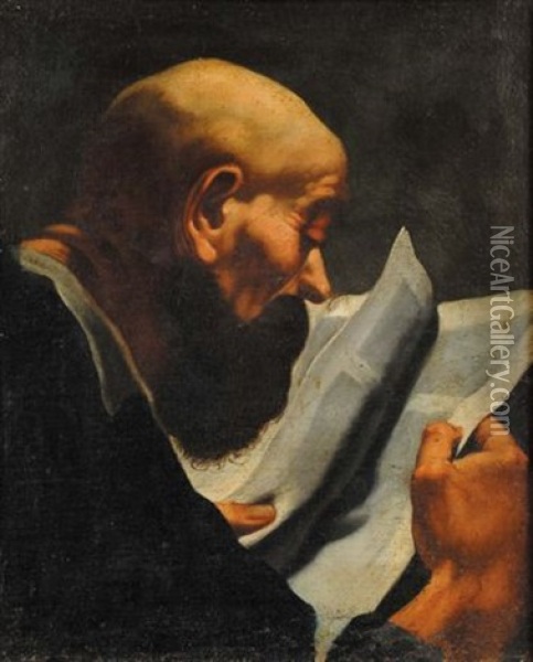 Apostolo (+ Apostolo; Pair) Oil Painting - Egidio dall' (Olio) Oglio