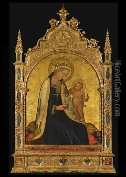 Madonna Of Humility Oil Painting - Domenico da Montepulciano Pietro di