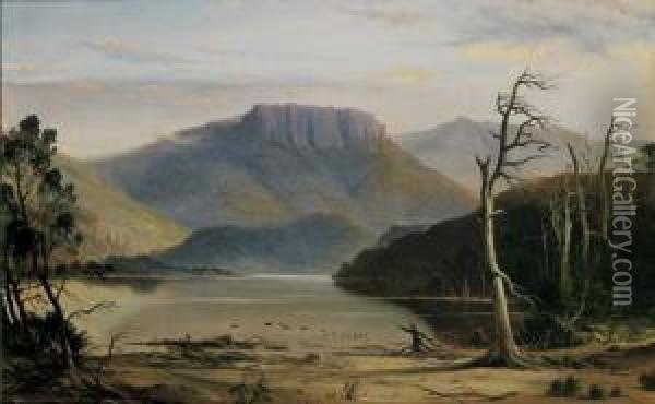 Lake St. Clair, Tasmania Oil Painting - H. Forrest