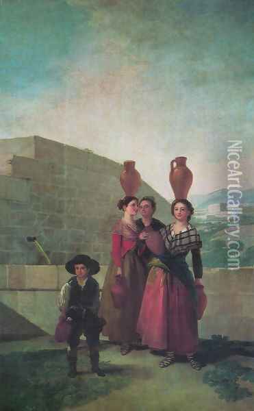 Las mozas del cántaro Oil Painting - Francisco De Goya y Lucientes