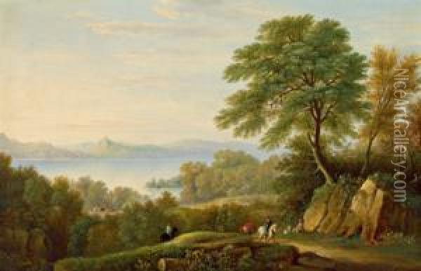 Englische Landschaft Mit Dem Lake Windermere In Der Grafschaftcumbria Oil Painting - Hilton L. Pratt