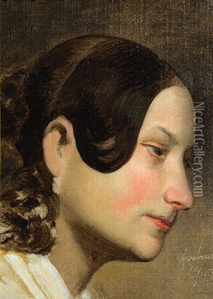 Portrat Einer Wienerin Oil Painting - Friedrich von Amerling