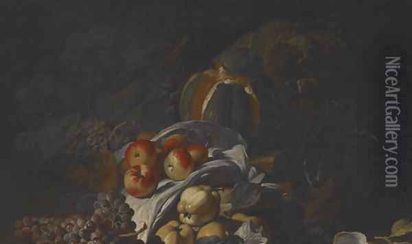 Fruit Still Life Oil Painting - Guiseppe Ruoppolo