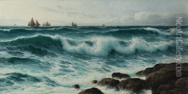 Wave Oil Painting - David James