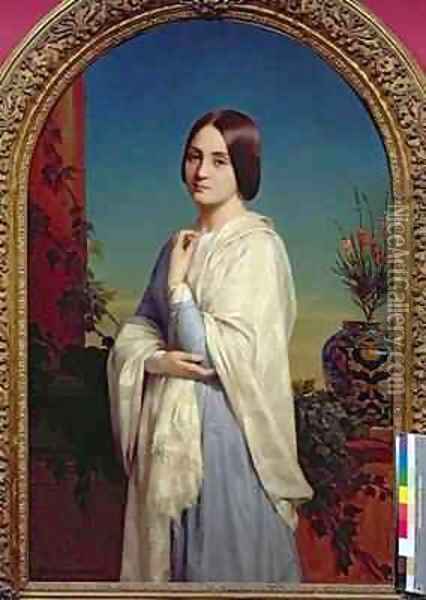 Madame Edouard Dubufe 1822-55 Oil Painting - Edouard Louis Dubufe