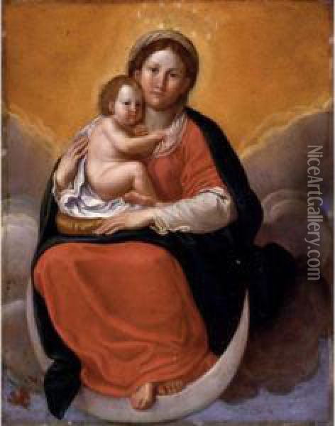 Madonna And Child Oil Painting - Francesco Albani