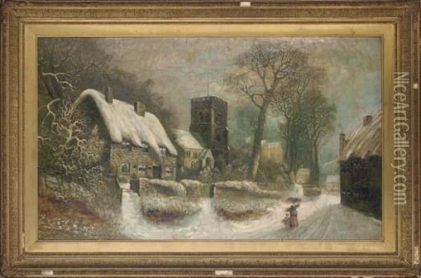 Winter Oil Painting - Herbert Newy