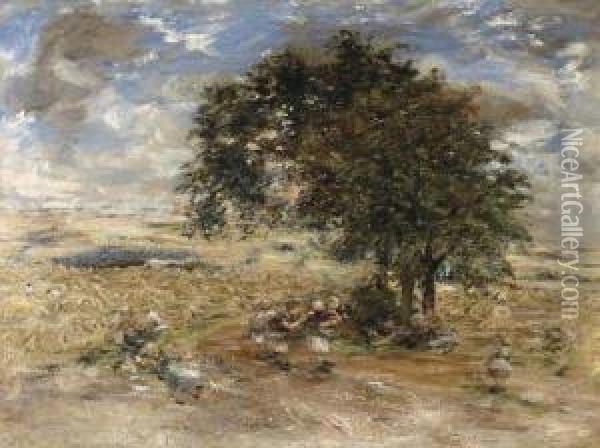 Showery Harvest Day Oil Painting - William McTaggart