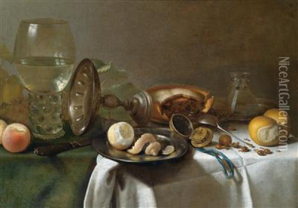 Banketje Oil Painting - Pieter Claesz.