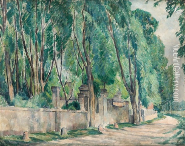 Tree Landscape Oil Painting - Gustave (Rene) Pierre