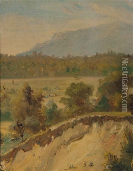 Landscape With Sand Pit And Untitled (2 Works) Oil Painting - William Sidney Mount