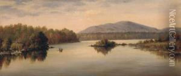View From The Bridge, Moosehead Lake, Maine Oil Painting - Seth Steward