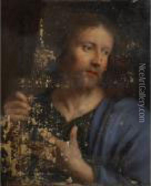 Tete De Saint Jacques Le Majeur 
[studio Of Philippe De Champaigne ; Head Of Saint James The Elder ; Oil 
On Canvas ; Unframed] Oil Painting - Philippe de Champaigne