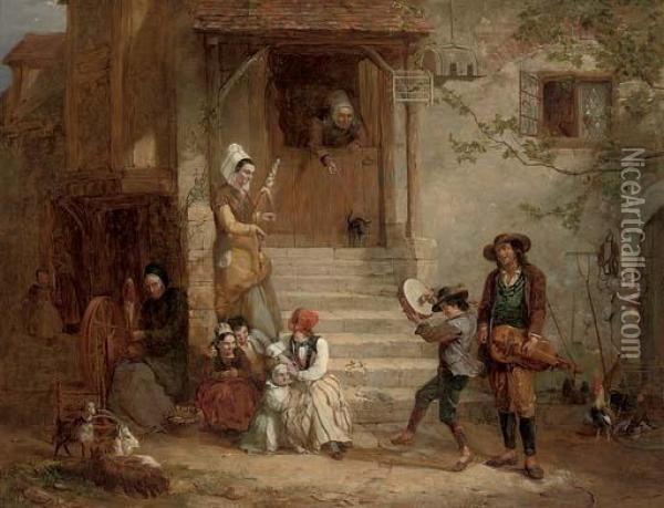 The Troubadours Oil Painting - Frederick Goodall
