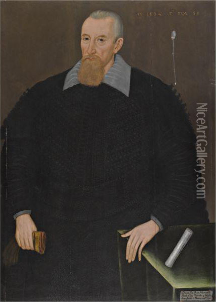 Portrait Of Edward, Lord Bruce (1549-1618) Oil Painting - John de Critz