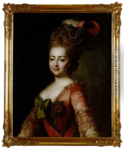 Kejsarinnan Maria Fjodorovna Av Ryssland Oil Painting - Alexander Roslin